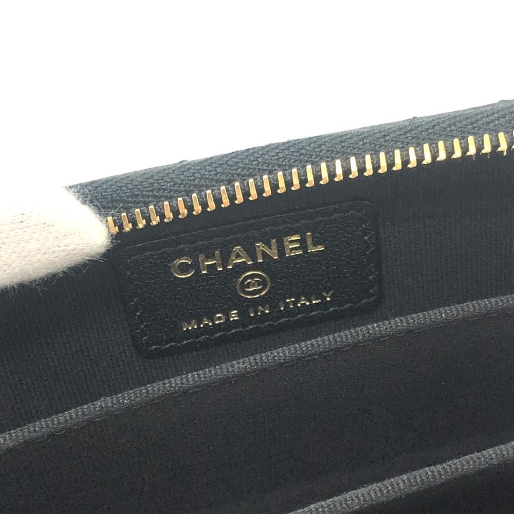 CHANEL Black Leather Logo Wallet - Picture 13 of 15